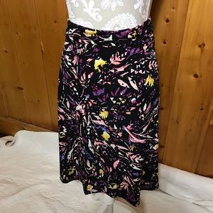 Lularoe abstract print midi skirt, size 2XL